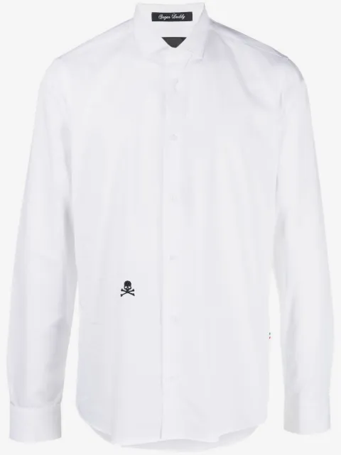 Philipp Plein camisa Sugar Daddy Cut LS Skull