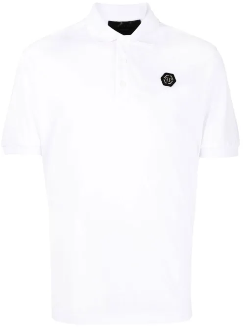 Polo à plaque logo - Philipp Plein - Modalova