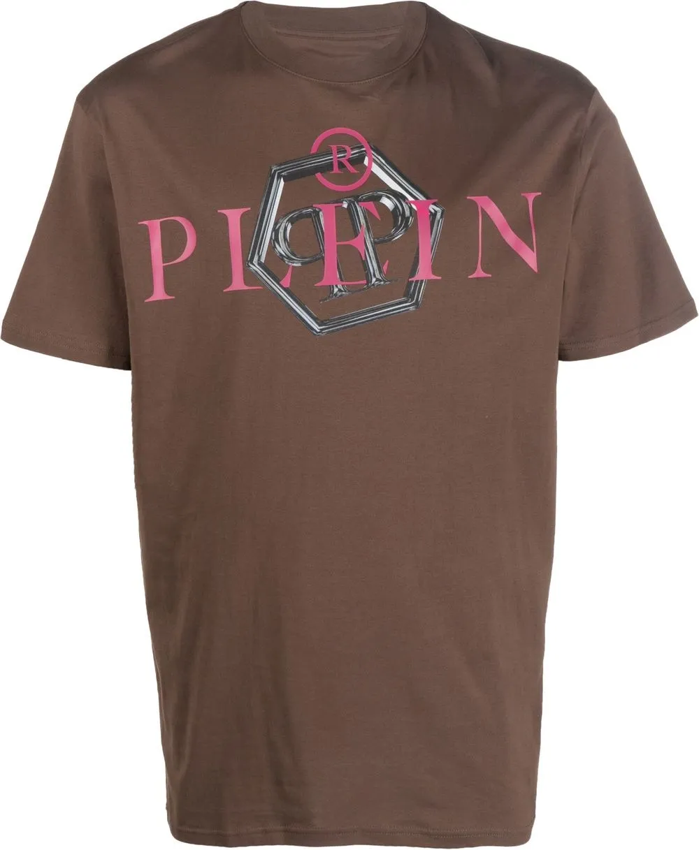 Philipp Plein logo-print short-sleeved T-shirt – Brown