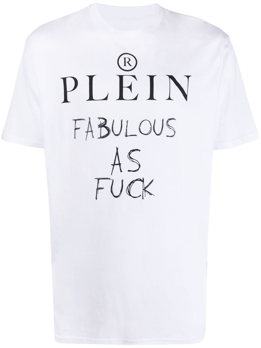 Philipp Plein Slogan Print T-shirt In White