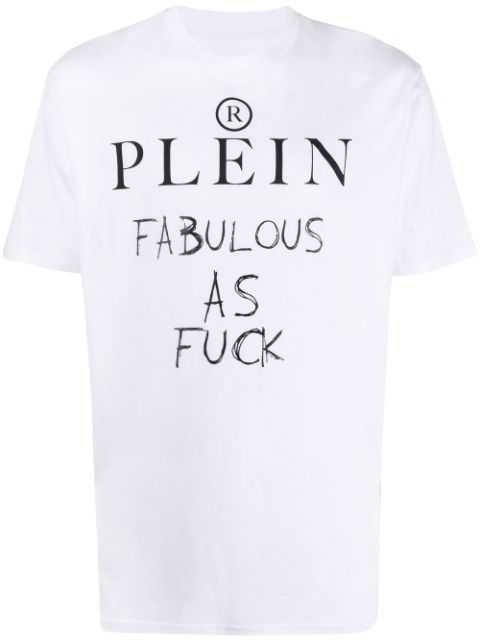 Philipp Plein slogan print T-shirt Men