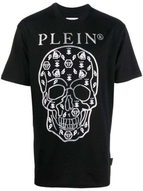 Philipp Plein logo-print detail T-shirt Men