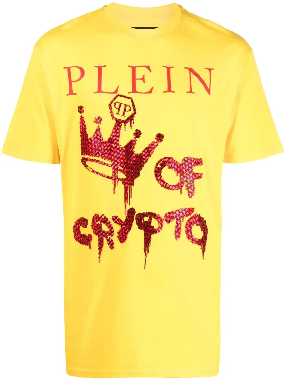 

Philipp Plein playera manga corta con logo estampado - Amarillo