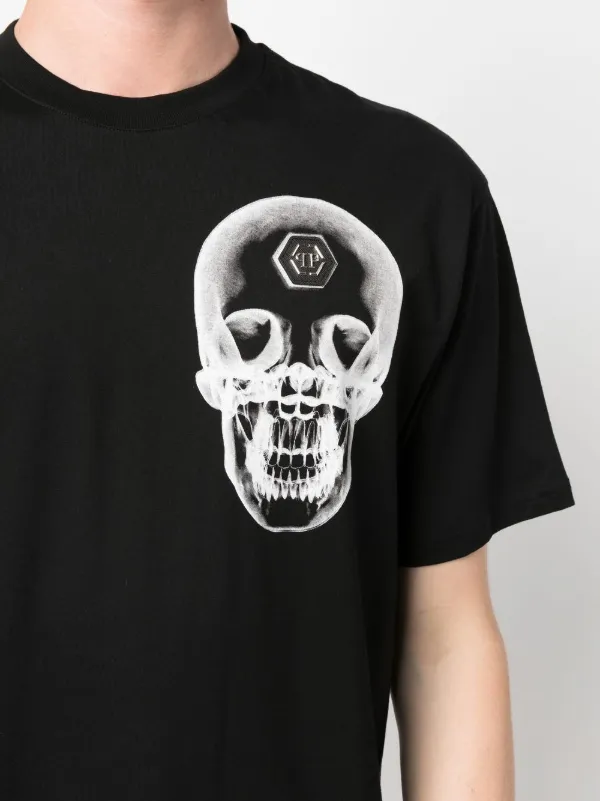 philipp plein white skull t shirt