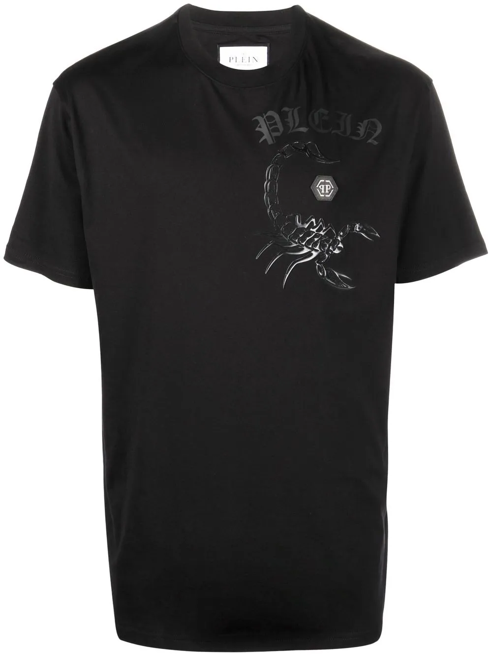 

Philipp Plein playera con logo estampado en el pecho - Negro