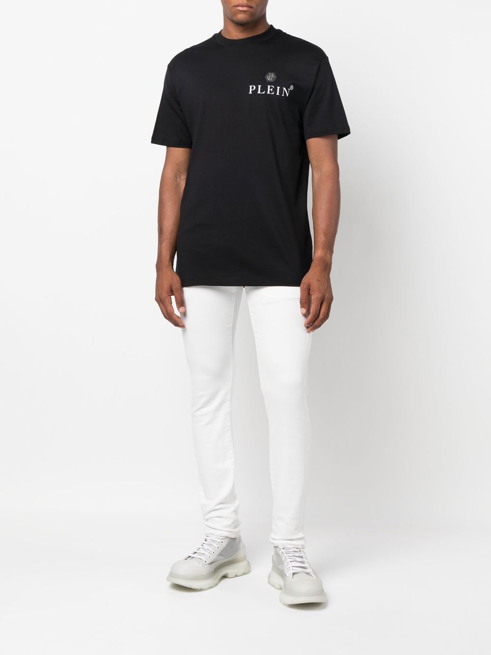 Philipp Plein T-shirt met logoprint - Zwart