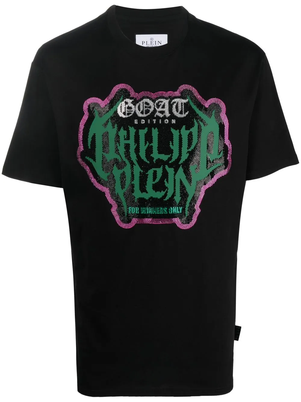 

Philipp Plein playera manga corta con logo estampado - Negro