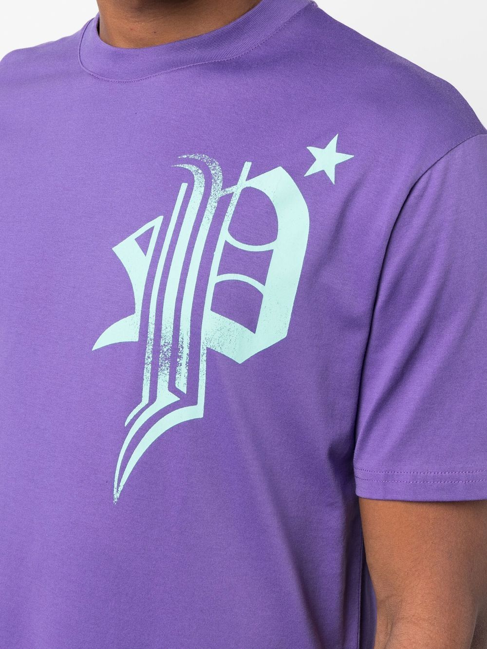 Shop Philipp Plein Logo-print Short-sleeve T-shirt In Purple