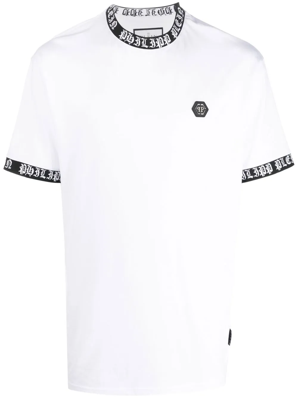 

Philipp Plein playera con parche del logo - Blanco