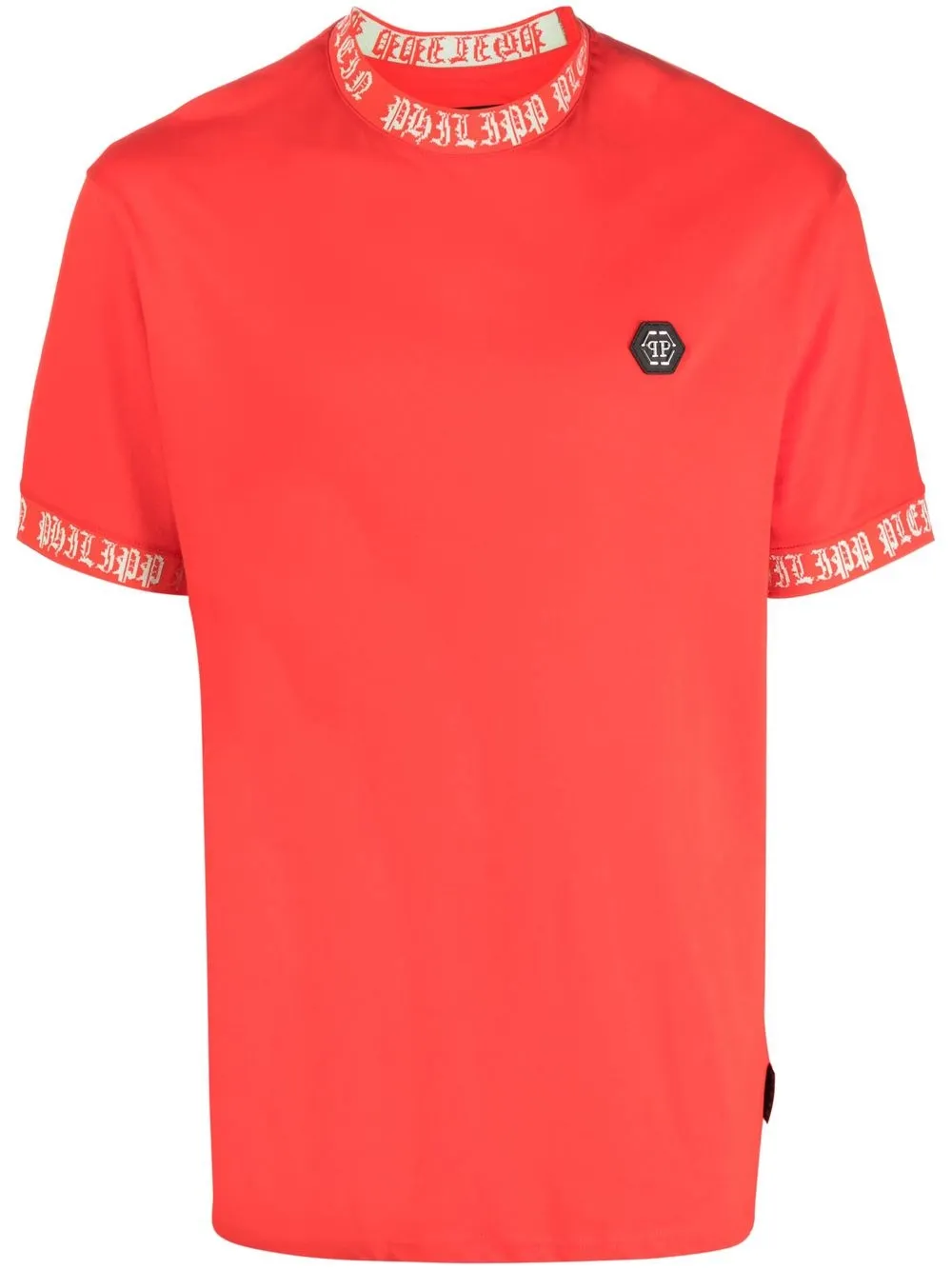 

Philipp Plein playera manga corta con logo estampado - Rojo