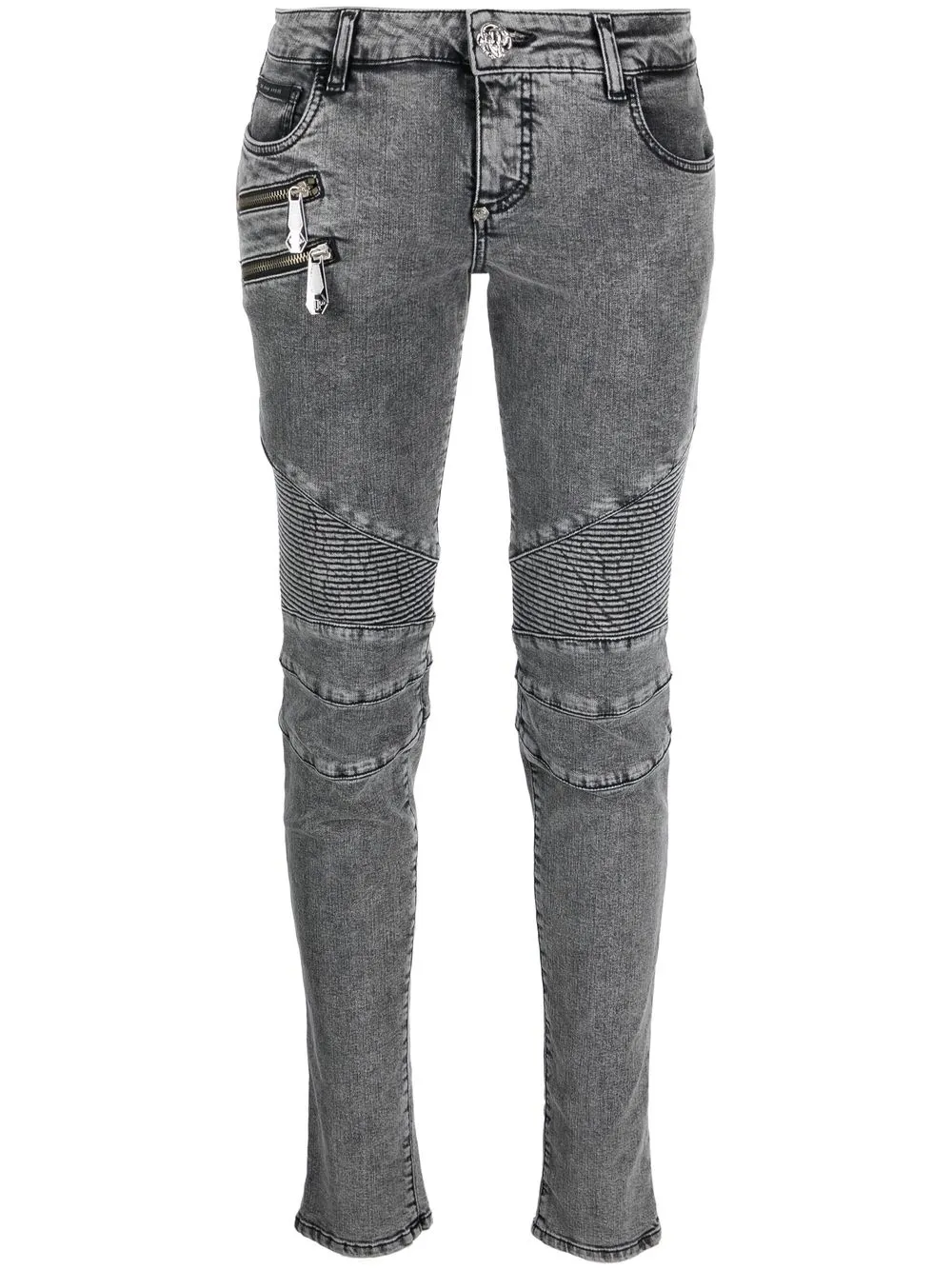 Philipp Plein - Bike low-rise skinny jeans