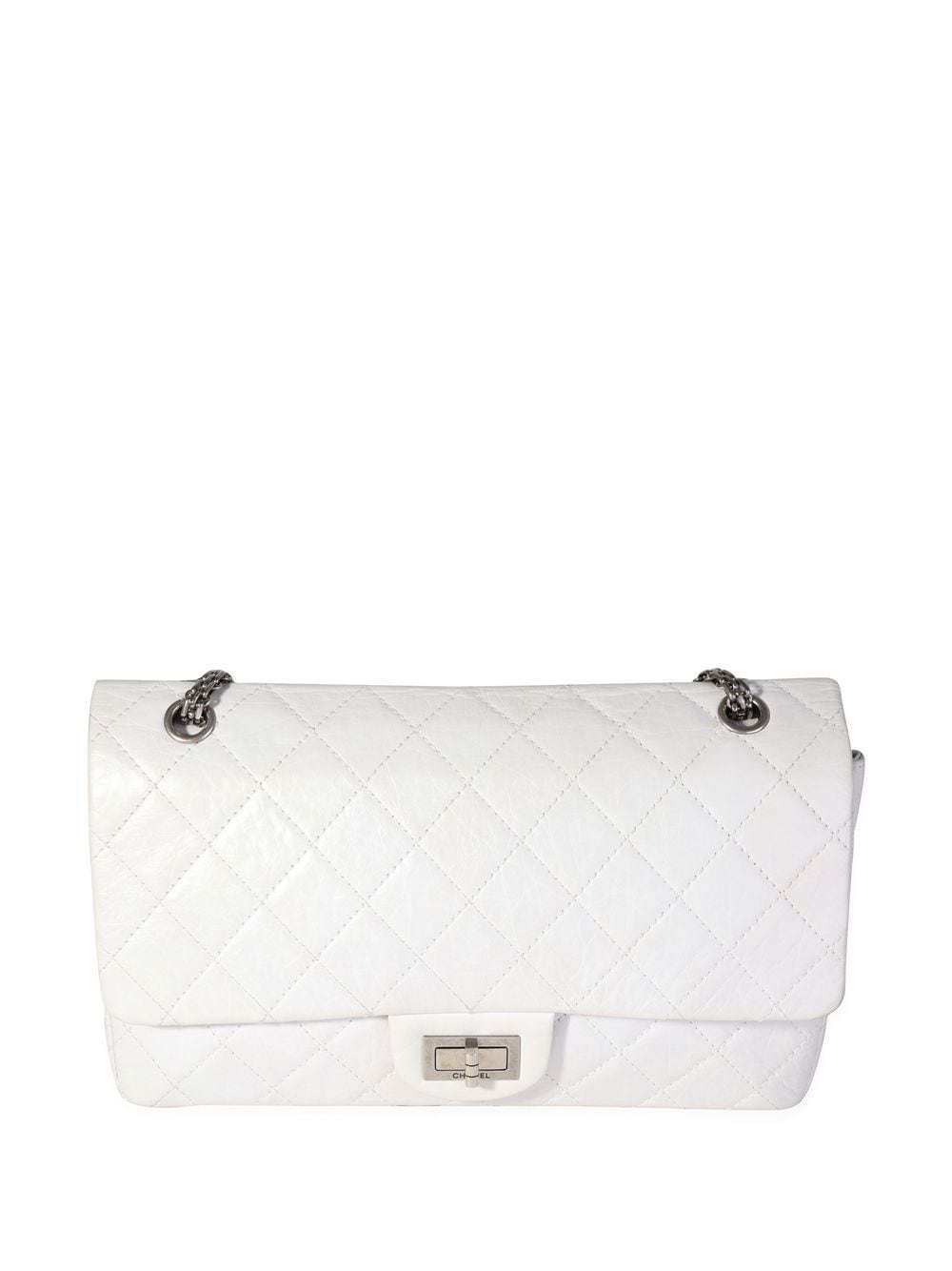 Pre-owned Chanel 2.55 Reissue 277 Shoulder Bag In White