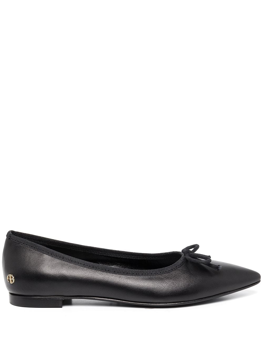 ANINE BING Delphine Leather Flats Farfetch