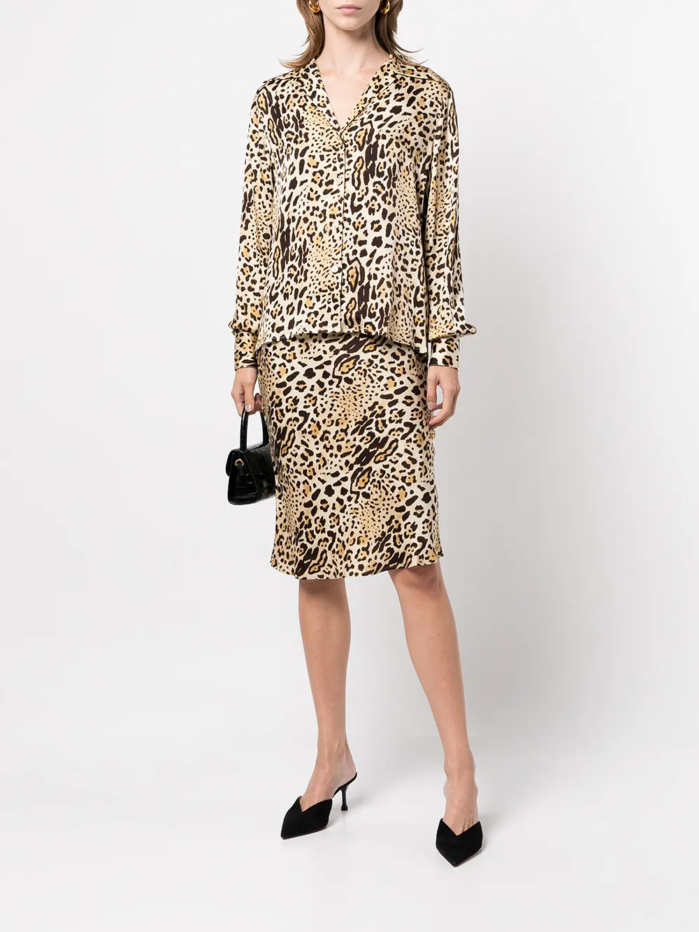 ANINE BING Erin leopard-print Pencil Skirt - Farfetch