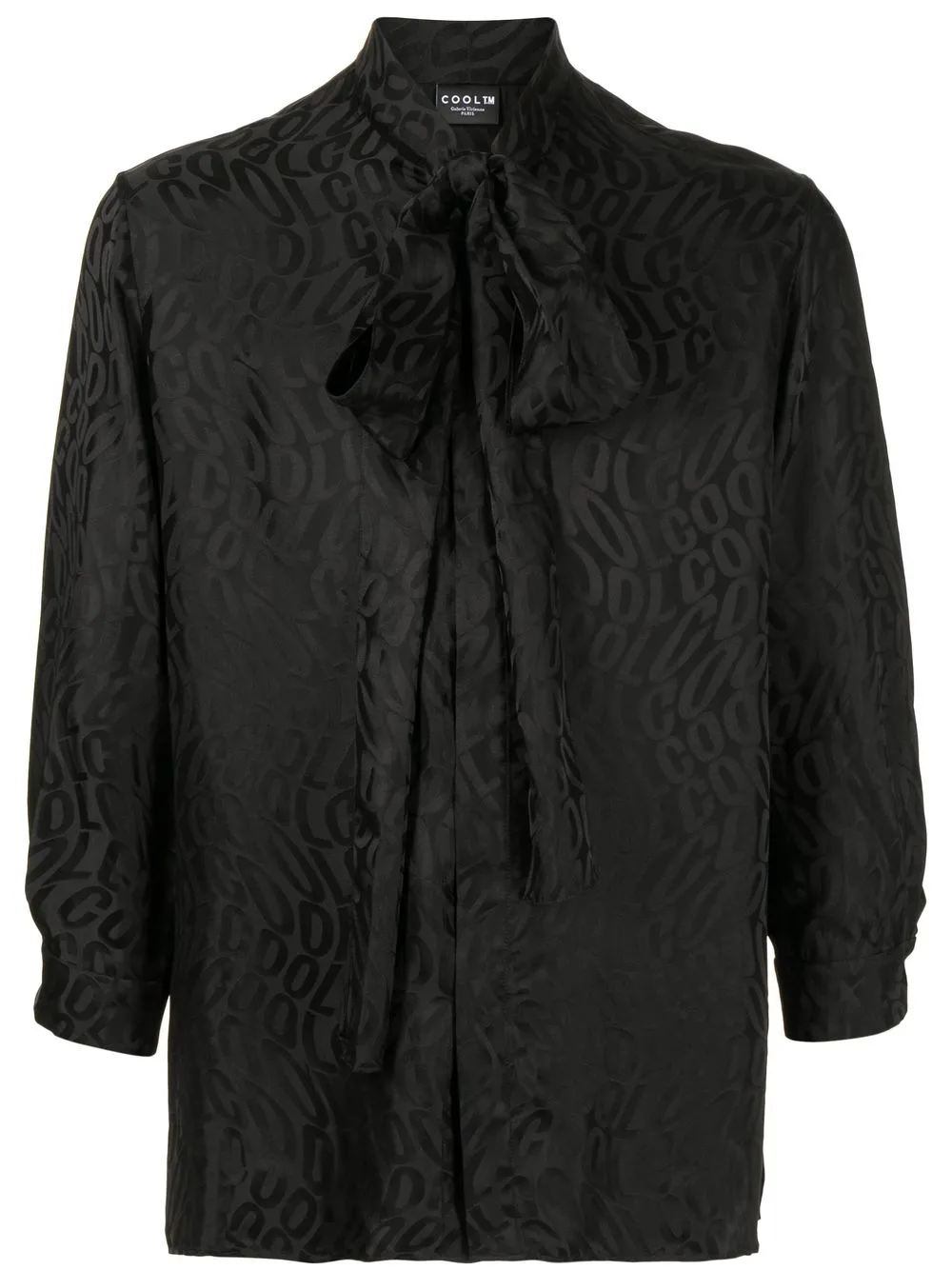 COOL T.M logo-jacquard lavallière shirt