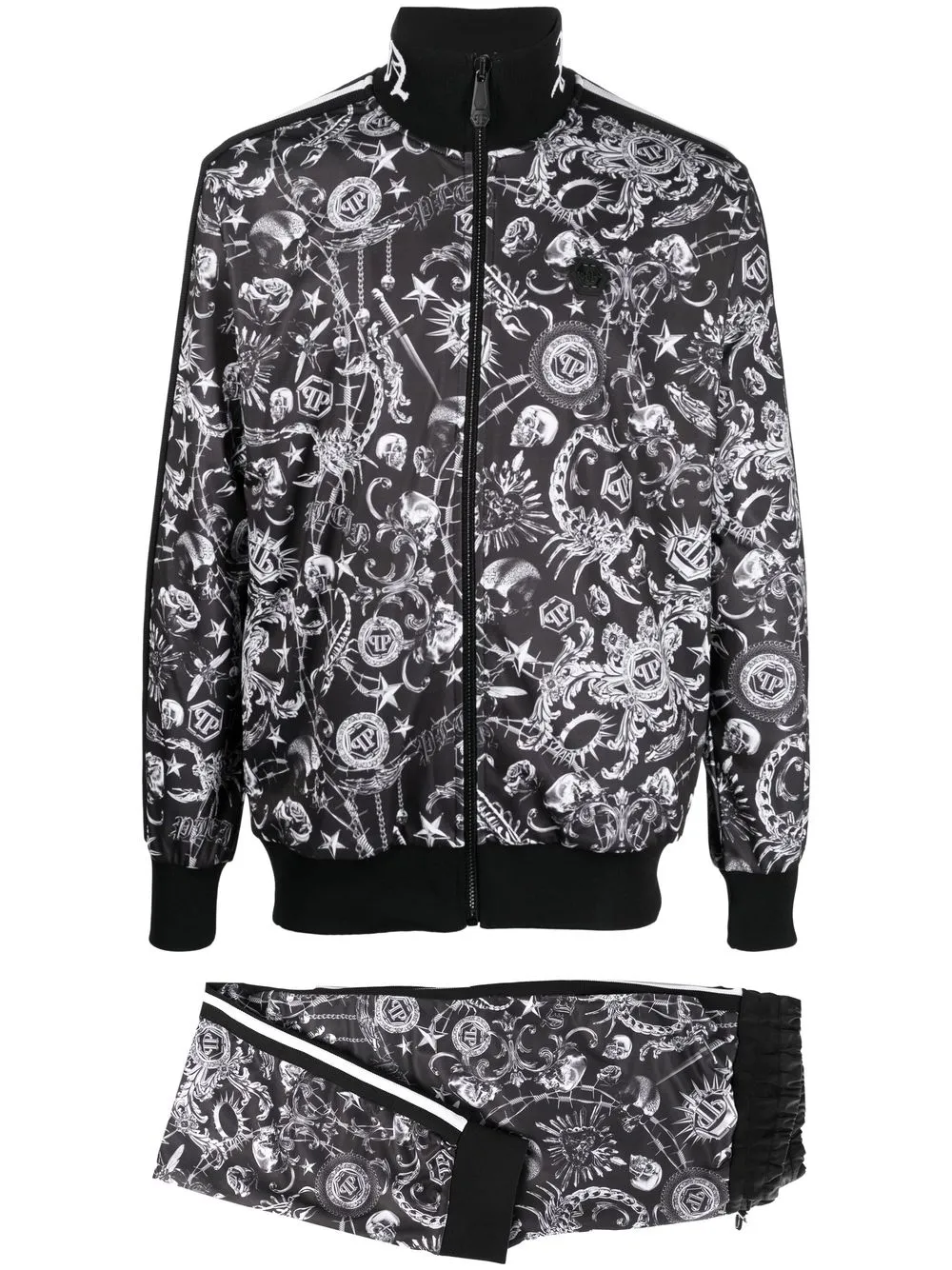 

Philipp Plein pants con estampado gráfico - Negro