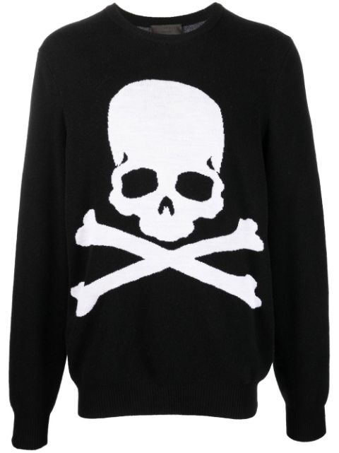 Philipp Plein intarsia skull-knit jumper Men