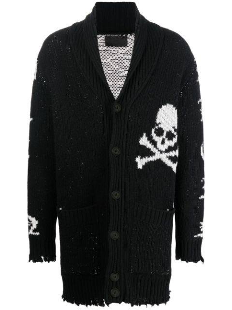 Philipp Plein intarsia-knit logo cardigan Men