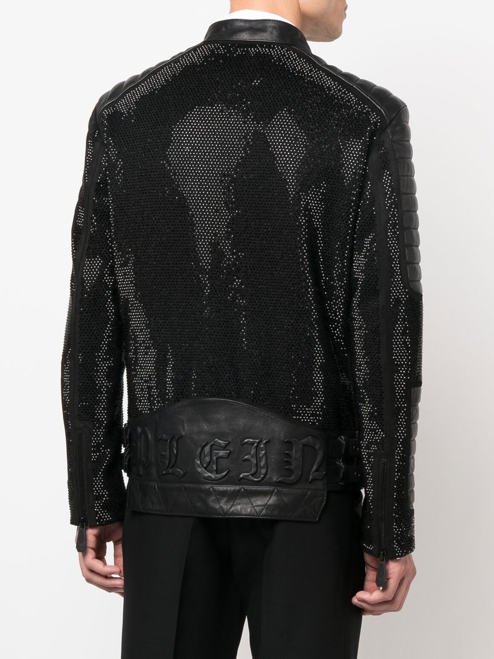 Philipp Plein leather disco biker jacket Men