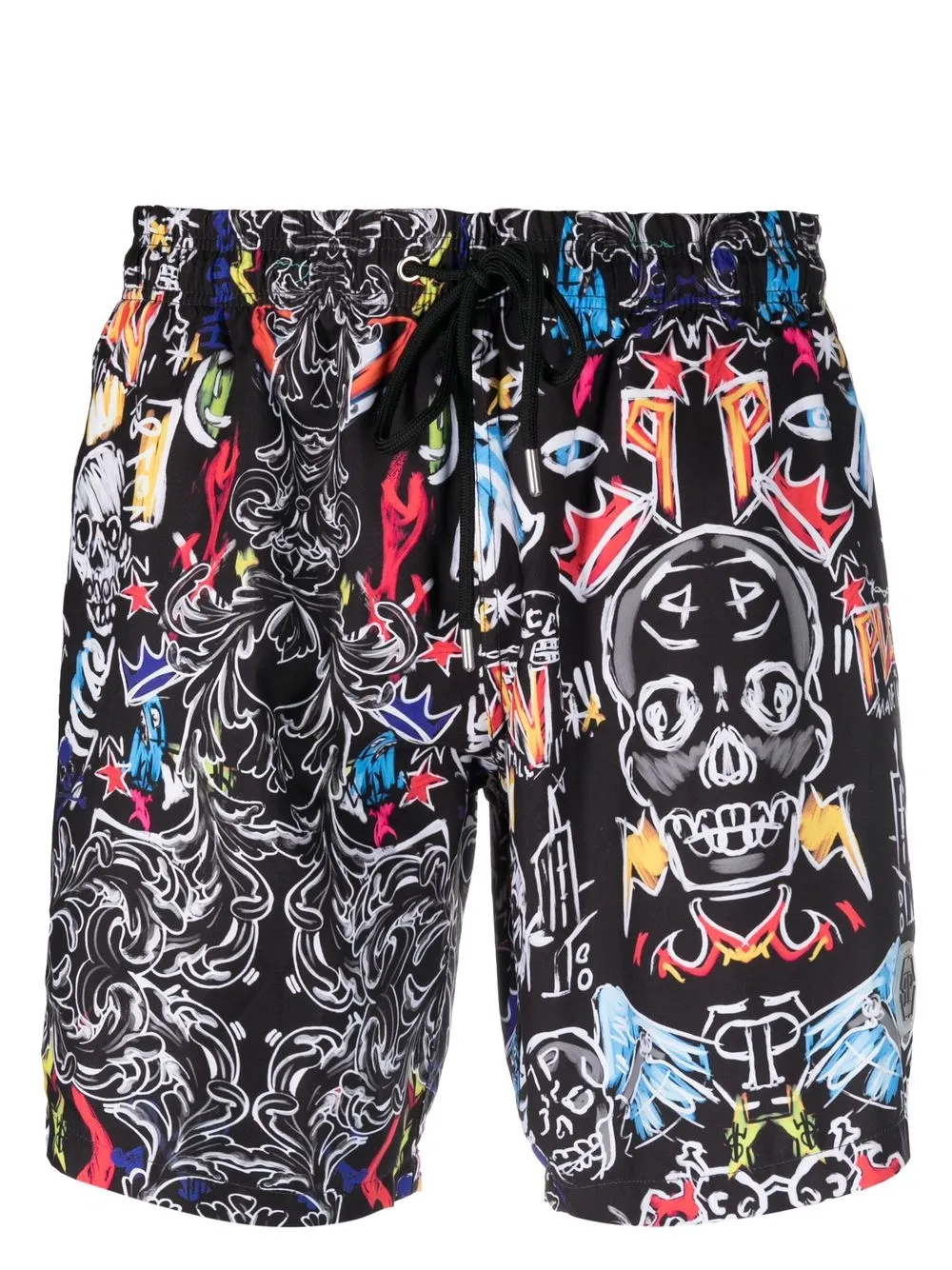 

Philipp Plein shorts de playa con motivo Skull - Negro