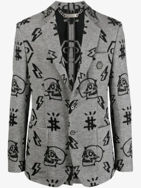Philipp Plein Sakko mit grafischem Print
