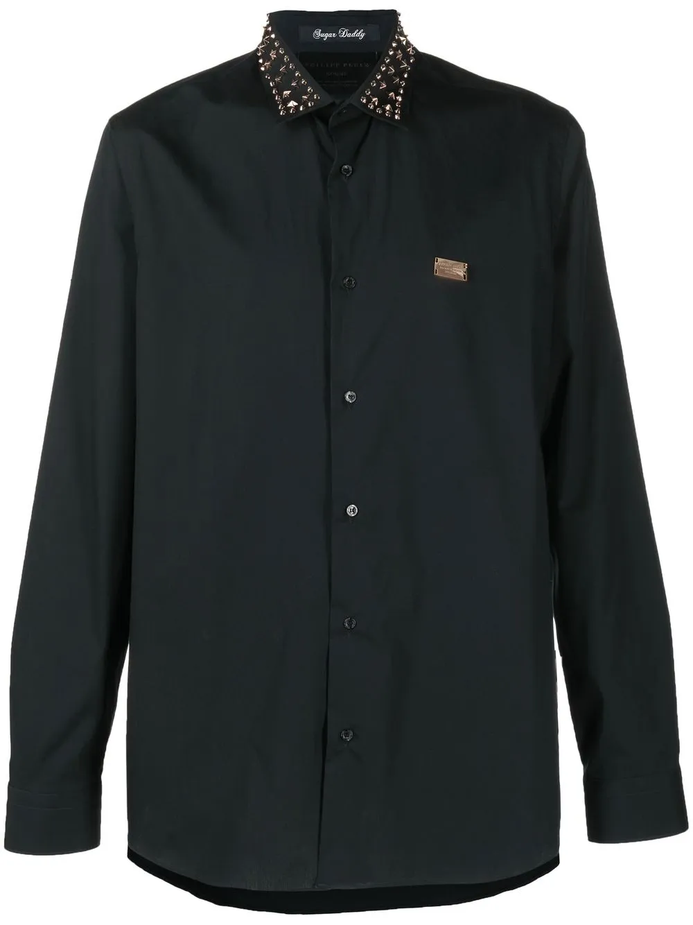 

Philipp Plein stud-detail long-sleeved shirt - Black