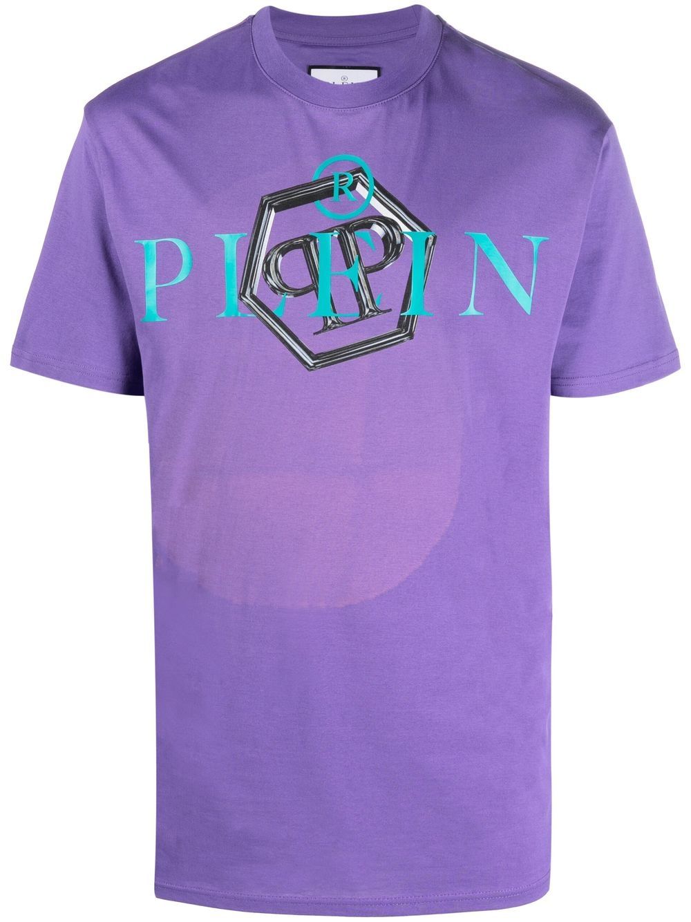 Philipp Plein Logo-print Cotton T-shirt In Violett