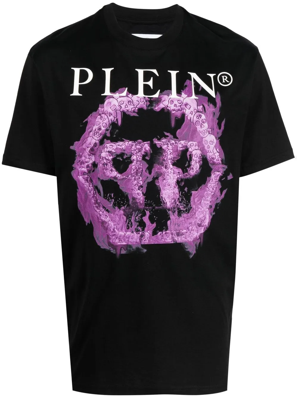 

Philipp Plein playera manga corta con logo estampado - Negro