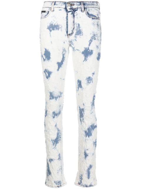 Philipp Plein bleach-wash straight-leg jeans