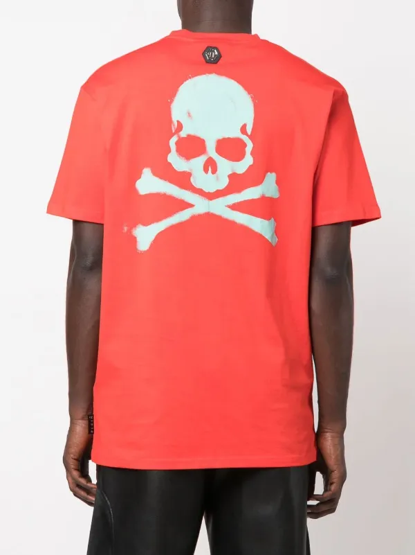 Philipp Plein スカルプリント Tシャツ | レッド | FARFETCH JP