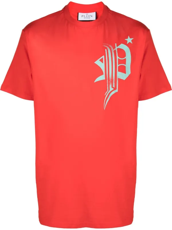 Philipp Plein スカルプリント Tシャツ | レッド | FARFETCH JP