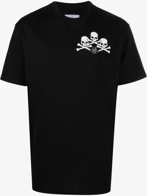 Philipp Plein t-shirt à imprimé tête de mort