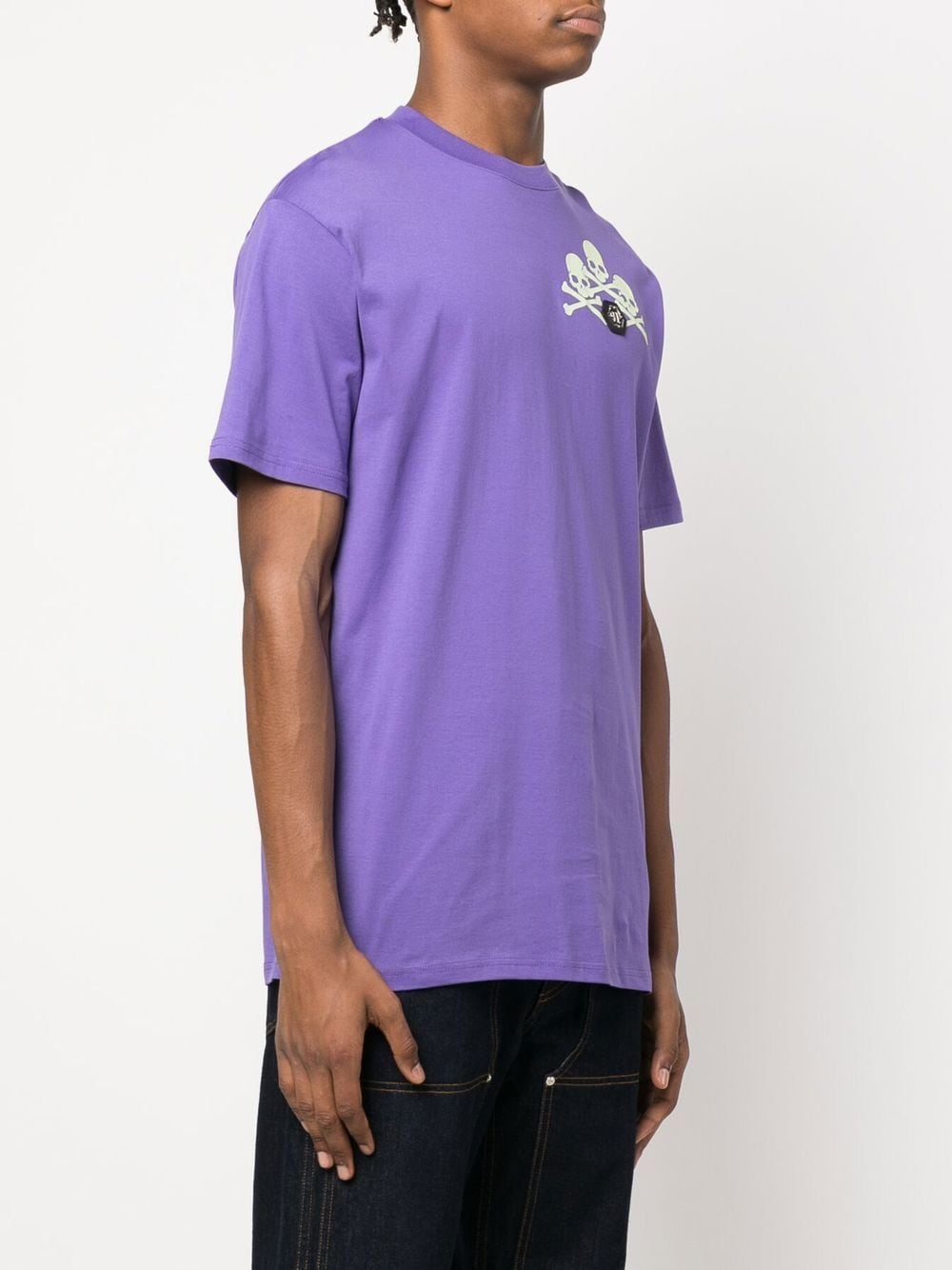 Shop Philipp Plein Skull-print Short-sleeve T-shirt In Purple