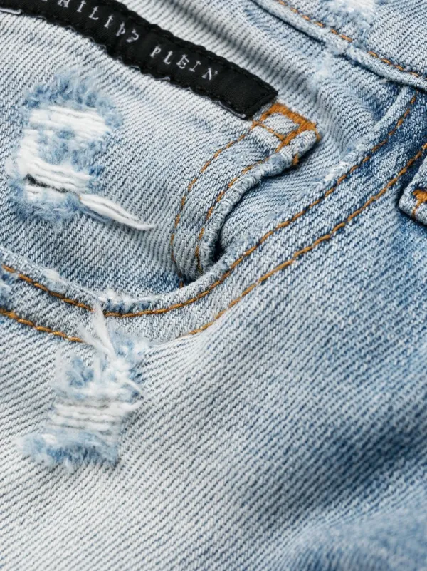 Philipp Plein ダメージジーンズ | ブルー | FARFETCH JP
