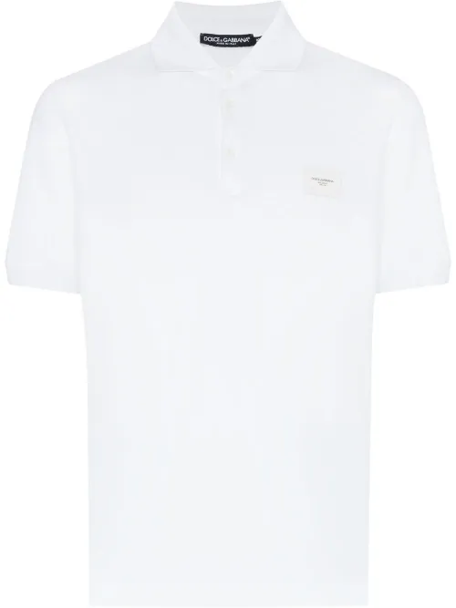 Polo à plaque logo - Dolce & Gabbana - Modalova