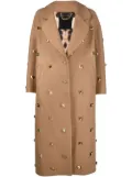 Philipp Plein stud-detailed button-front coat - Neutrals
