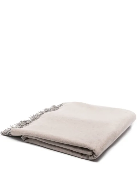 Brunello Cucinelli frayed-edge silk blanket 