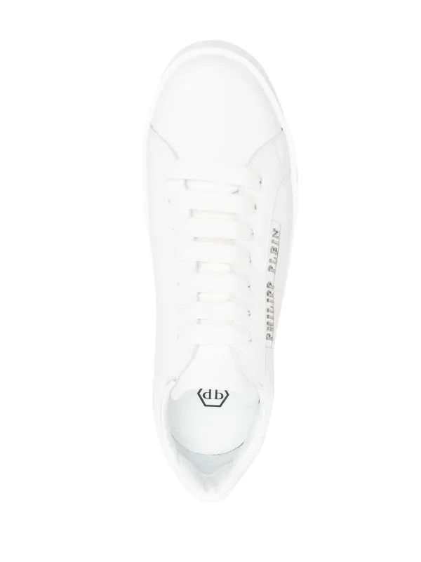 【関税&送料込】Philipp Plein Sneakers White Philipp Plein low-top Leather Sneakers | White | FARFETCH