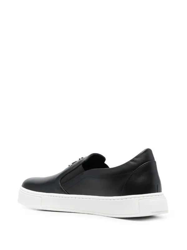 Philipp Plein logo-plaque slip-on Sneakers | Black | FARFETCH display picture 3