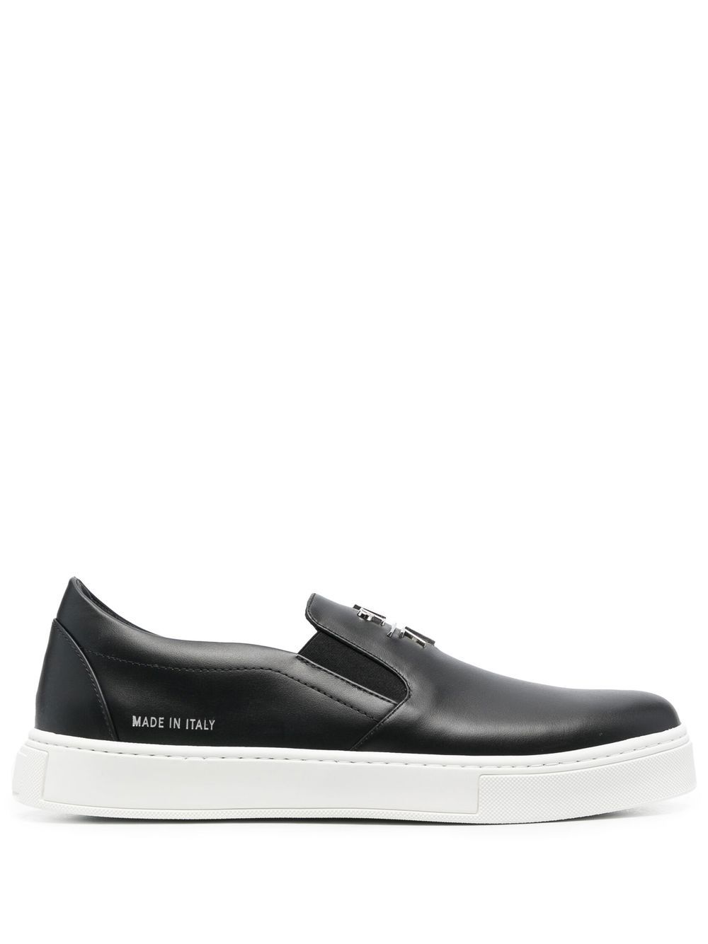 

Philipp Plein tenis con placa del logo - Negro