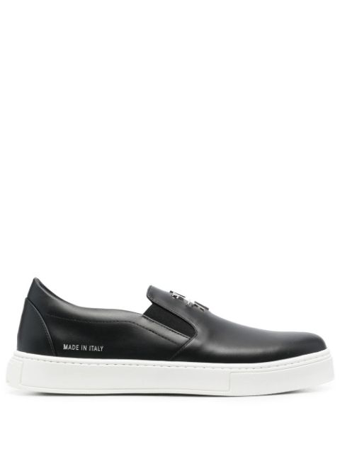 Philipp Plein logo-plaque slip-on sneakers Men