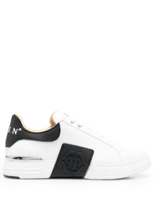 Philipp Plein Sneakers In Grained Leather in White for Men