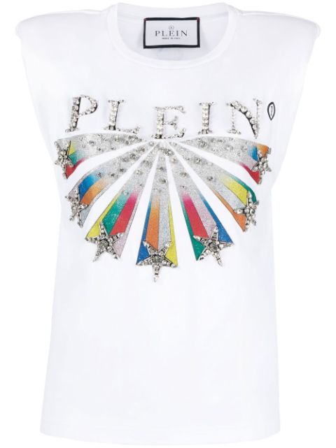 Philipp Plein embellished logo-print T-shirt Women