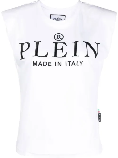 Débardeur en coton à logo imprimé - Philipp Plein - Modalova