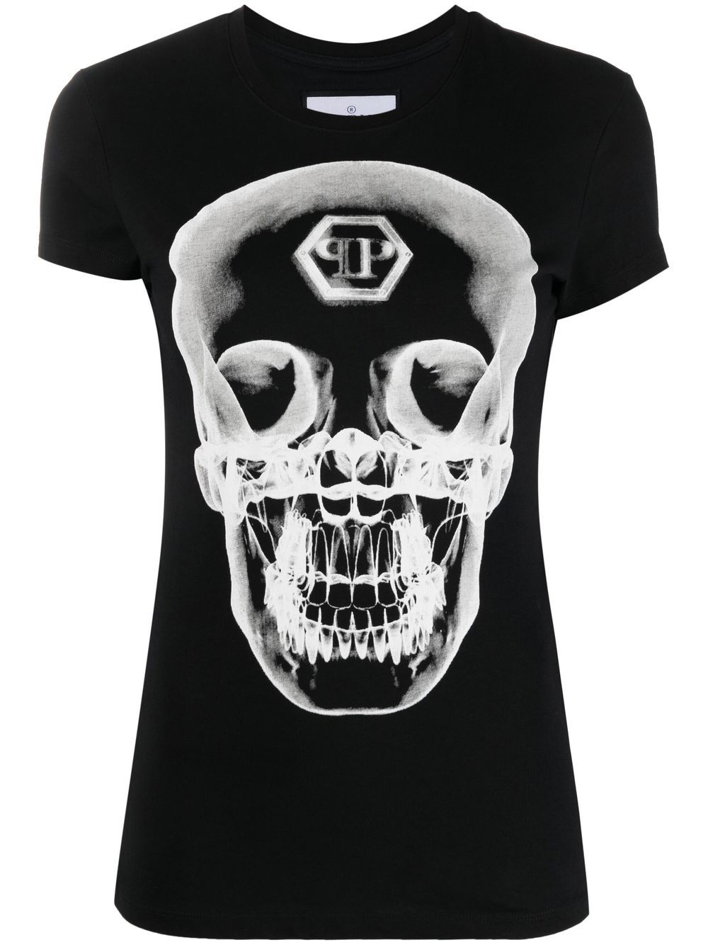 Philipp Plein Skull-print Cotton T-shirt In Black