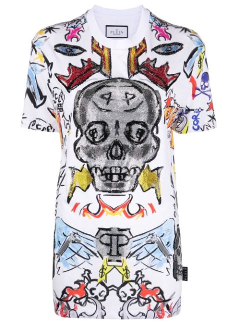 Philipp Plein Man Fit Crystal Skull T-shirt Women