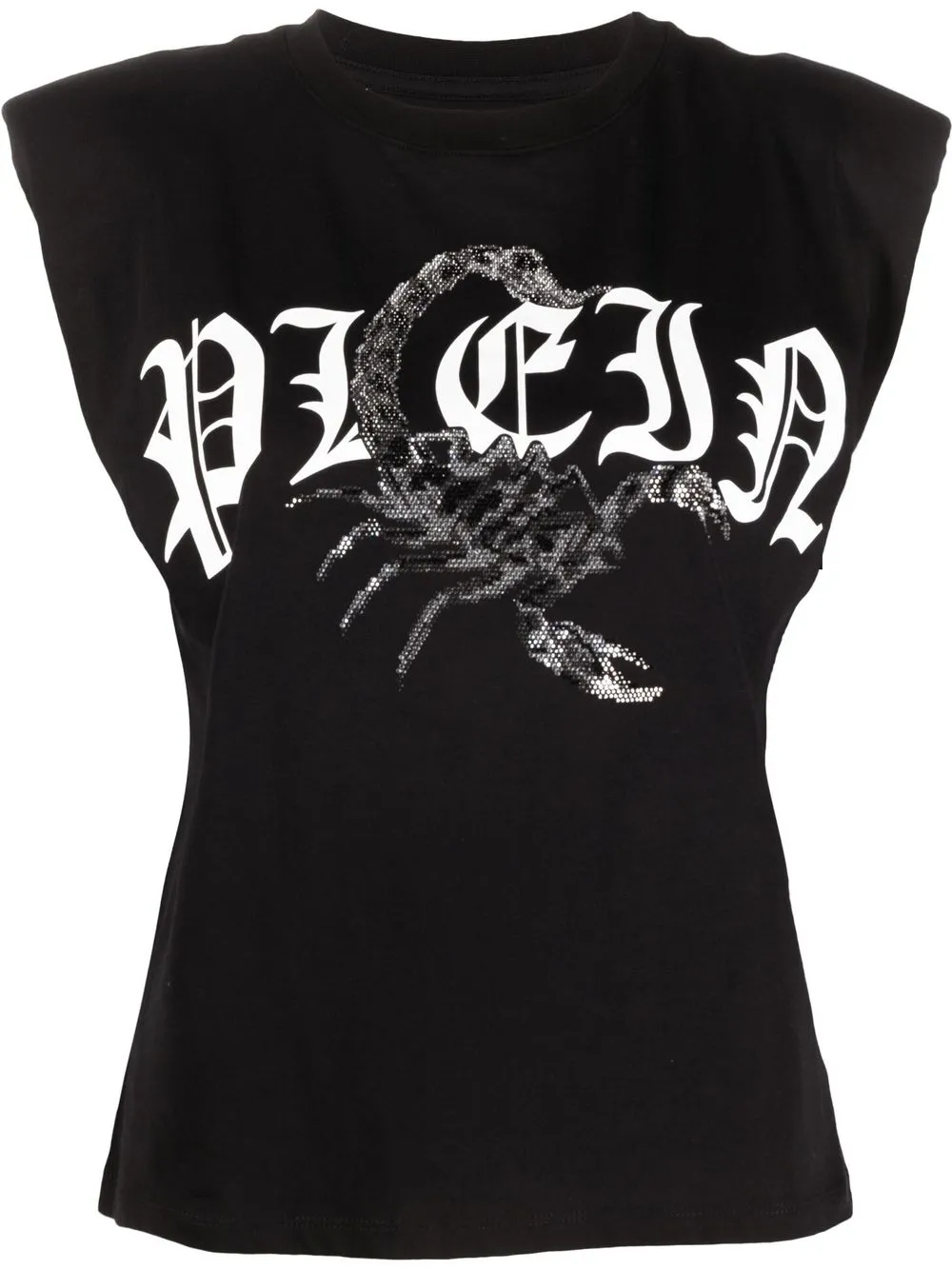 

Philipp Plein logo-print cotton tank top - Black