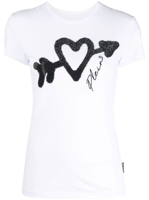 Philipp Plein crystal-embellished logo T-shirt Women