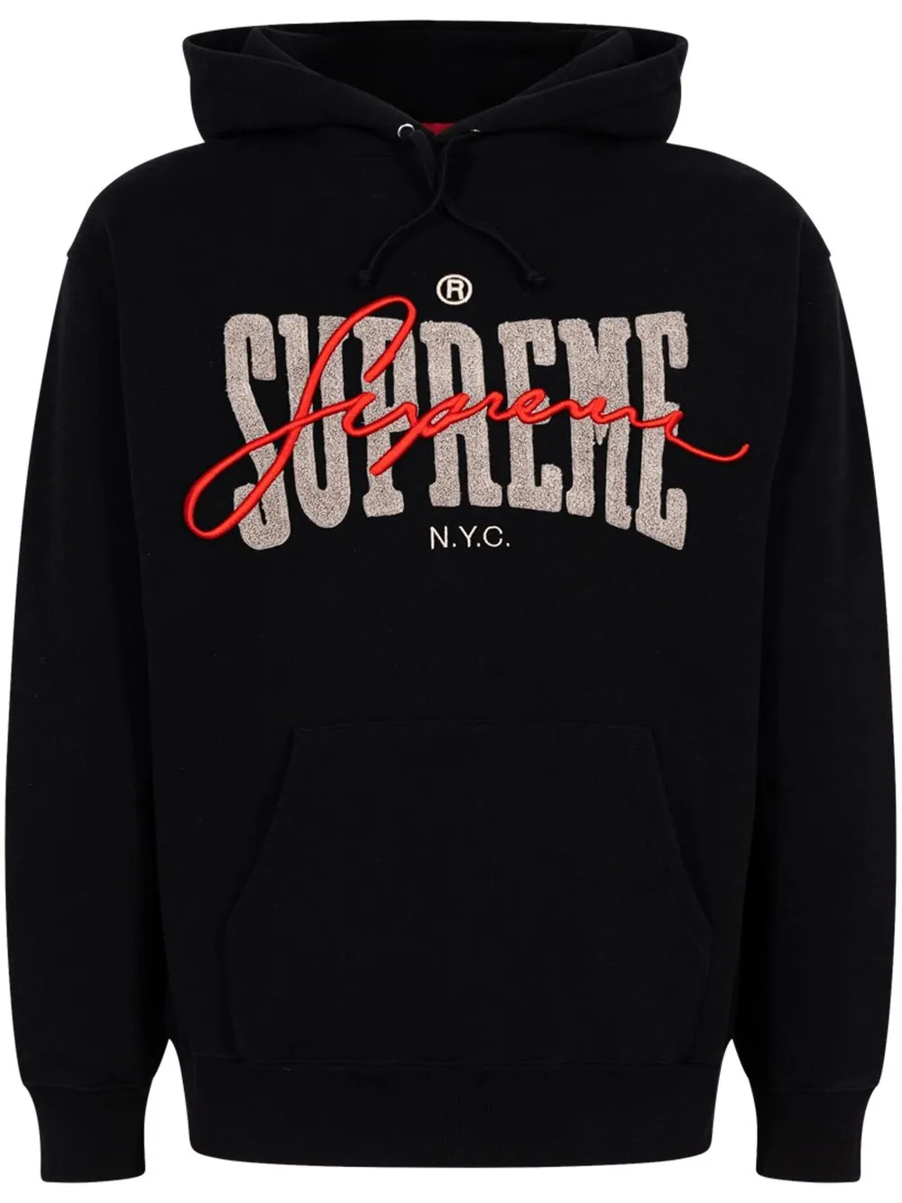

Supreme embroidered chenille hoodie - Black