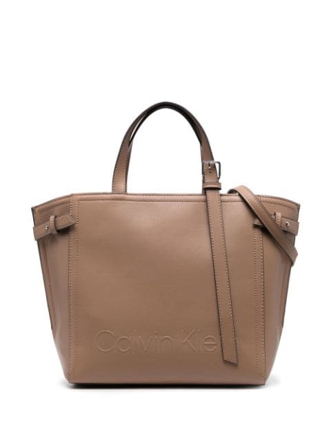 Calvin Klein - logo-embossed tote bag